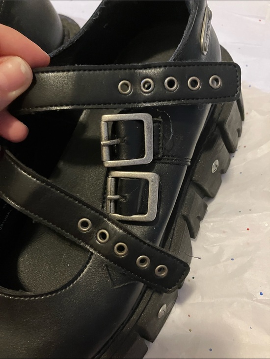 Minga London Lana Mary Jane Black Platform Mary Jane with Double Buckle Straps main image 7